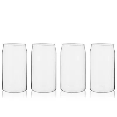 True Beer Can Pint Glasses In Clear