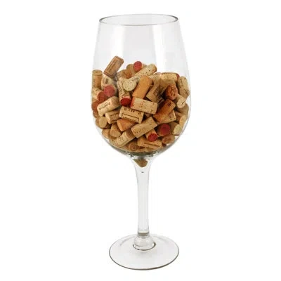 True Big Bordeaux Wine Glass Cork Holder In Clear