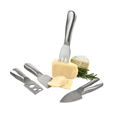 True Brands Alonso 4 Piece Utensil Set In Silver