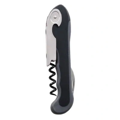 True Brands Grippy Soft-touch Waiter's Corkscrew In Black