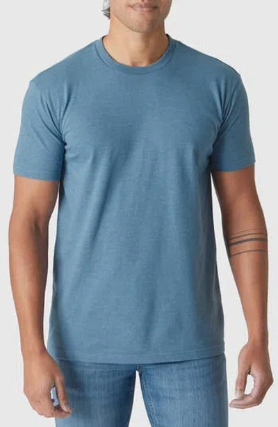 True Classic Classic Crewneck T-shirt In Blue Lake Heather