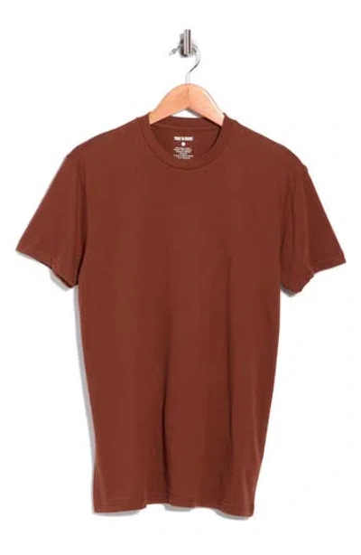 True Classic Classic Crewneck T-shirt In Brown