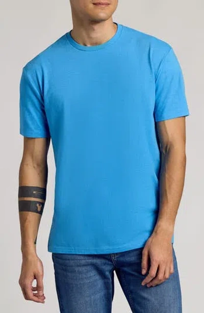 True Classic Classic Crewneck T-shirt In Dark Heather Bahama Blue