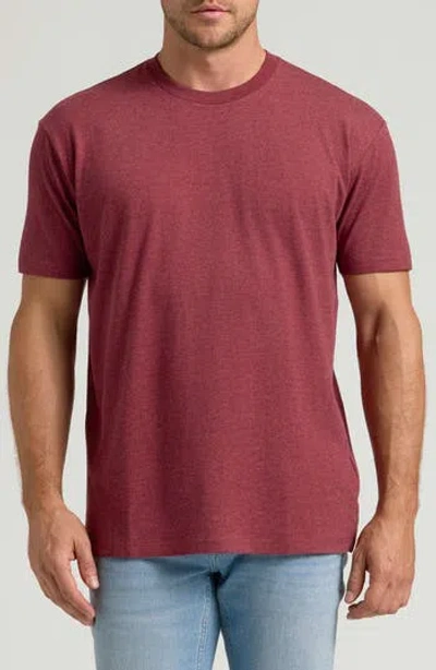 True Classic Classic Crewneck T-shirt In Dark Heather Claret