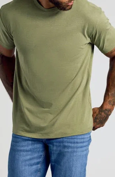 True Classic Classic Crewneck T-shirt In Dark Heather Willow