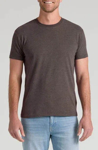 True Classic Classic Crewneck T-shirt In Heather Dark Oak