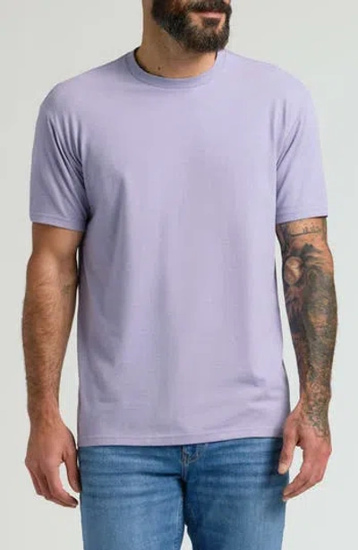 True Classic Classic Crewneck T-shirt In Heather Dark Orchid