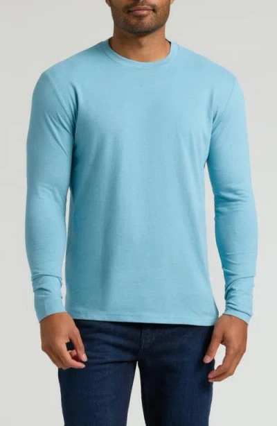 True Classic Classic Long Sleeve Crewneck T-shirt In Blue