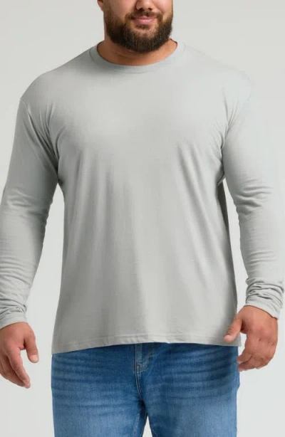 True Classic Classic Long Sleeve Crewneck T-shirt In Gray