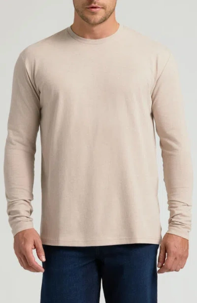 True Classic Classic Long Sleeve Crewneck T-shirt In Neutral