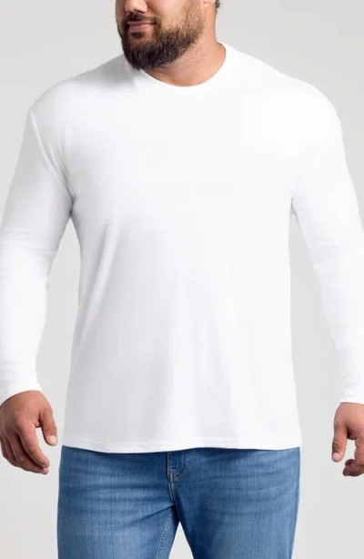 True Classic Classic Long Sleeve Crewneck T-shirt In White