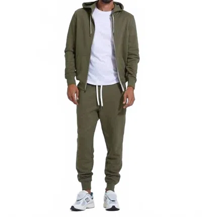 True Classic Fleece French Terry Hoodie In Green