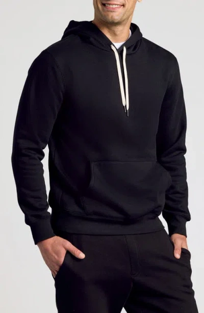 True Classic Fleece Pullover Hoodie In Black