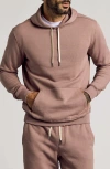 True Classic Fleece Pullover Hoodie In Brown