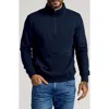 True Classic Fleece Quarter Zip Sweatshirt In Blue
