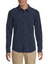 True Classic Men's Day-to-night Solid Long Sleeve Shirt In Navy