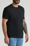 True Classic Pima Cotton Crewneck T-shirt In Black