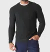 True Classic Pique Crew Sweater In Black