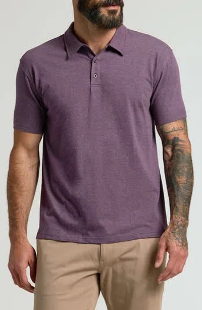 True Classic Polo In Dark Heather Plum
