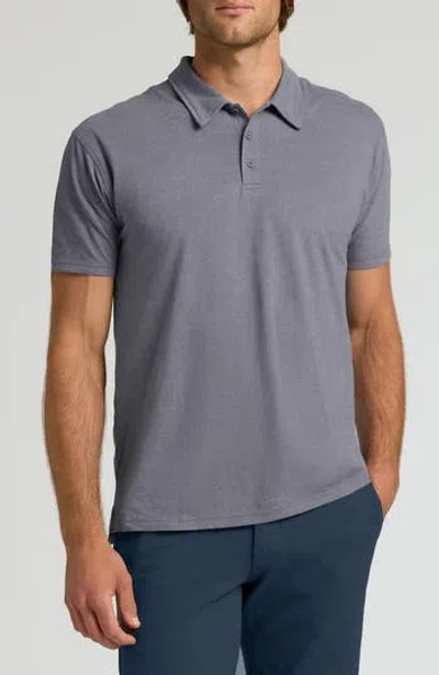 True Classic Polo In Heather Graphite
