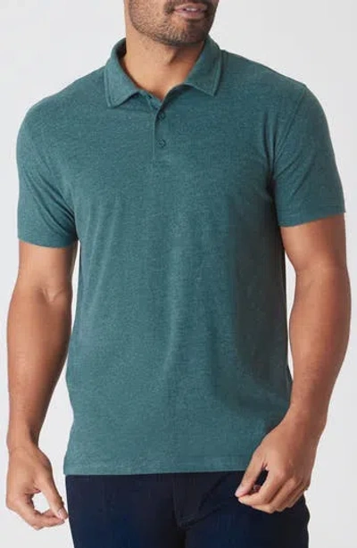 True Classic Polo In Heather Seafarer