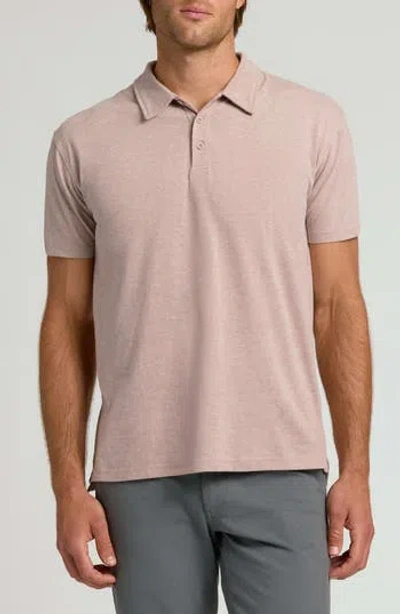 True Classic Polo In Light Heather Slate Mauve