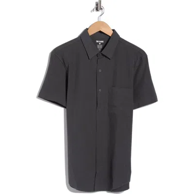 True Classic Ripstop Commuter Short Sleeve Button-down Shirt In Gray