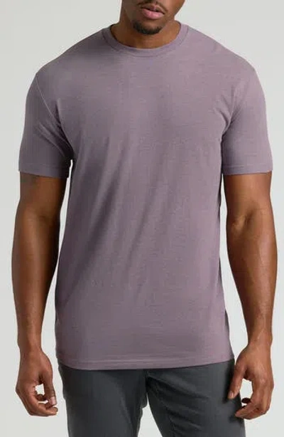 True Classic Short Sleeve Crewneck T-shirt In Dark Heather Amethyst