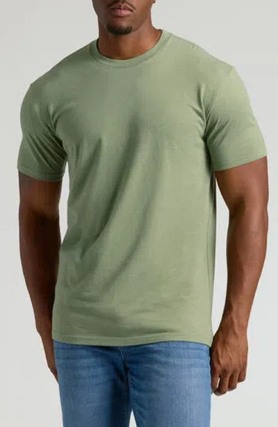 True Classic Short Sleeve Crewneck T-shirt In Dark Heather Bay Green