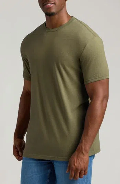 True Classic Short Sleeve Crewneck T-shirt In Heather Military Green