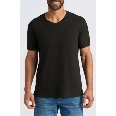 True Classic Short Sleeve V-neck T-shirt In Black