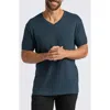 True Classic Short Sleeve V-neck T-shirt In Blue