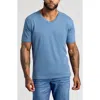 True Classic Short Sleeve V-neck T-shirt In Blue