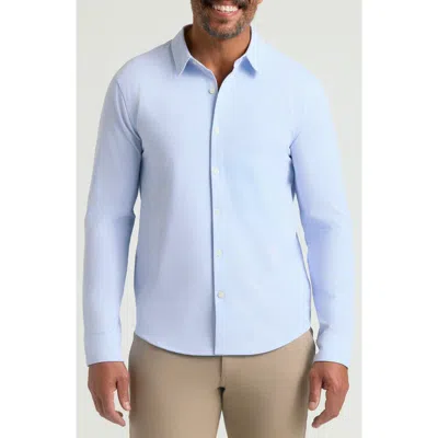 True Classic Stripe Stretch Oxford Performance Button-up Shirt In Blue