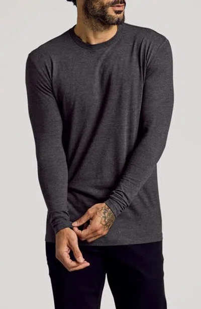 True Classic Tall Classic Long Sleeve T-shirt In Charcoal Grey