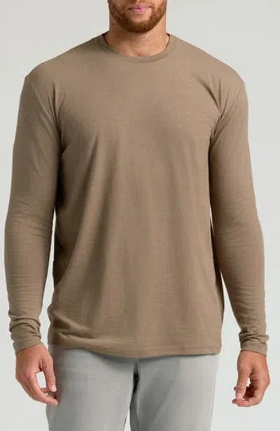 True Classic Tall Classic Long Sleeve T-shirt In Dark Heather Sage Wood