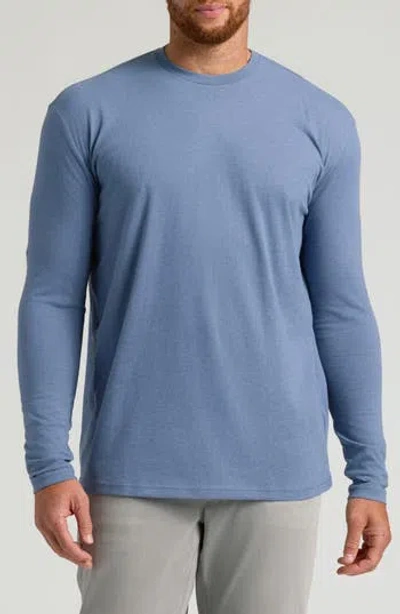 True Classic Tall Classic Long Sleeve T-shirt In Dark Heather Vintage Navy
