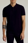 True Classic Viscose Blend Polo In Black