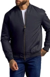 True Classic Water Resistant Cotton Blend Bomber Jacket In Blue