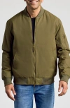 True Classic Water Resistant Cotton Blend Bomber Jacket In Green