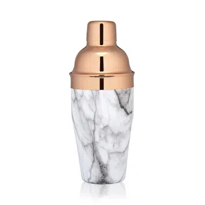 True Cobbler 18 oz Cocktail Shaker In Copper And Marble In Assorted