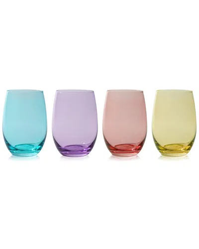 TRUE TRUE COLOR SET OF 4 STEMLESS WINE GLASSES