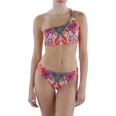 True Colours By La Moda Womens 2pc Embellished Bikini Swimsuit In Multi