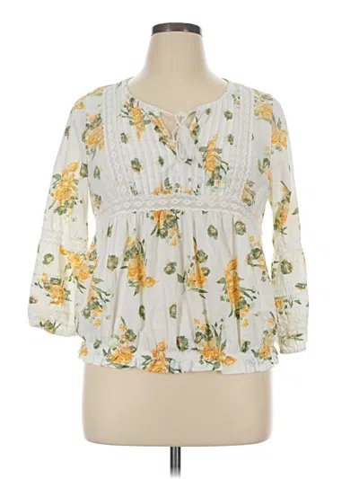 Pre-owned True Craft 3/4 Sleeve T-shirt In Yellow