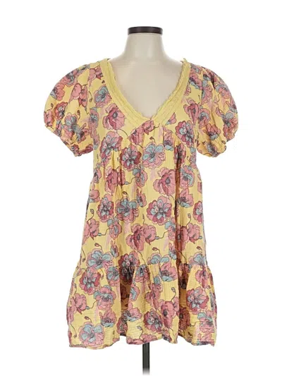 Pre-owned True Craft Casual Dress In Yellow