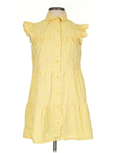 Pre-owned True Craft Casual Dress In Yellow
