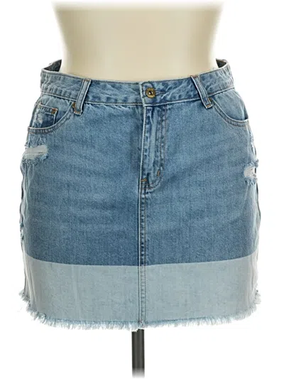 Pre-owned True Craft Denim Skirt In Blue
