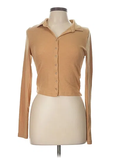 Pre-owned True Craft Long Sleeve Blouse In Brown