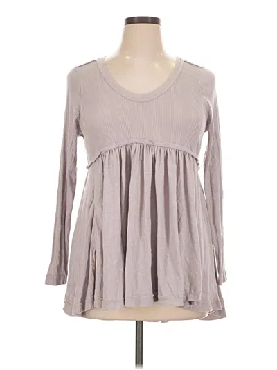 Pre-owned True Craft Long Sleeve Blouse In Gray