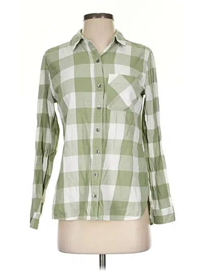 Pre-owned True Craft Long Sleeve Button Down Shirt In Green